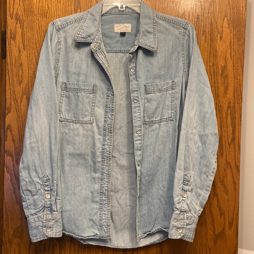 Denim button down shirt